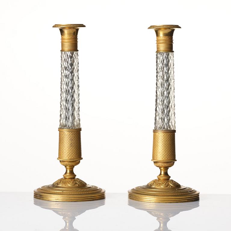 Ljusstakar, ett par, Frankrike, 1800-talets senare del, Empirestil.