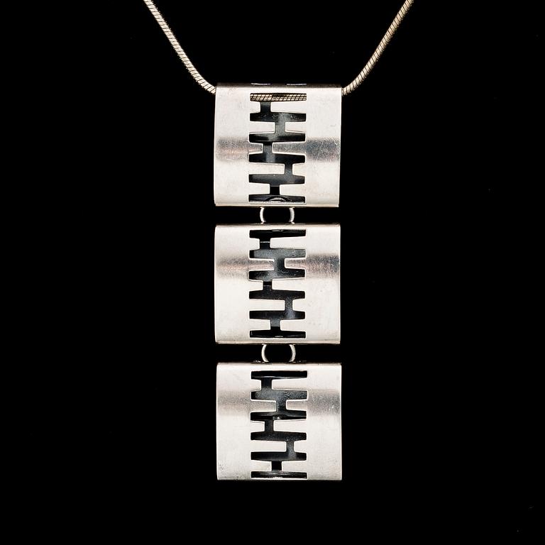 ELIS KAUPPI, pendant, silver. Kupittaan Kulta, Turku Finland 1968.