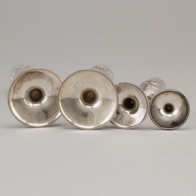 VASER, 4 st, silver, jugend, bl.a. Jacob Tostrup, Oslo, Norge, 1919.
