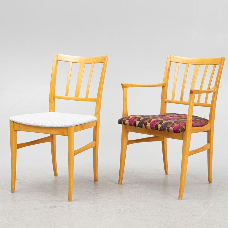 Carl Malmsten, a 'Talavid' dining table and eight chairs, late 20th Century.