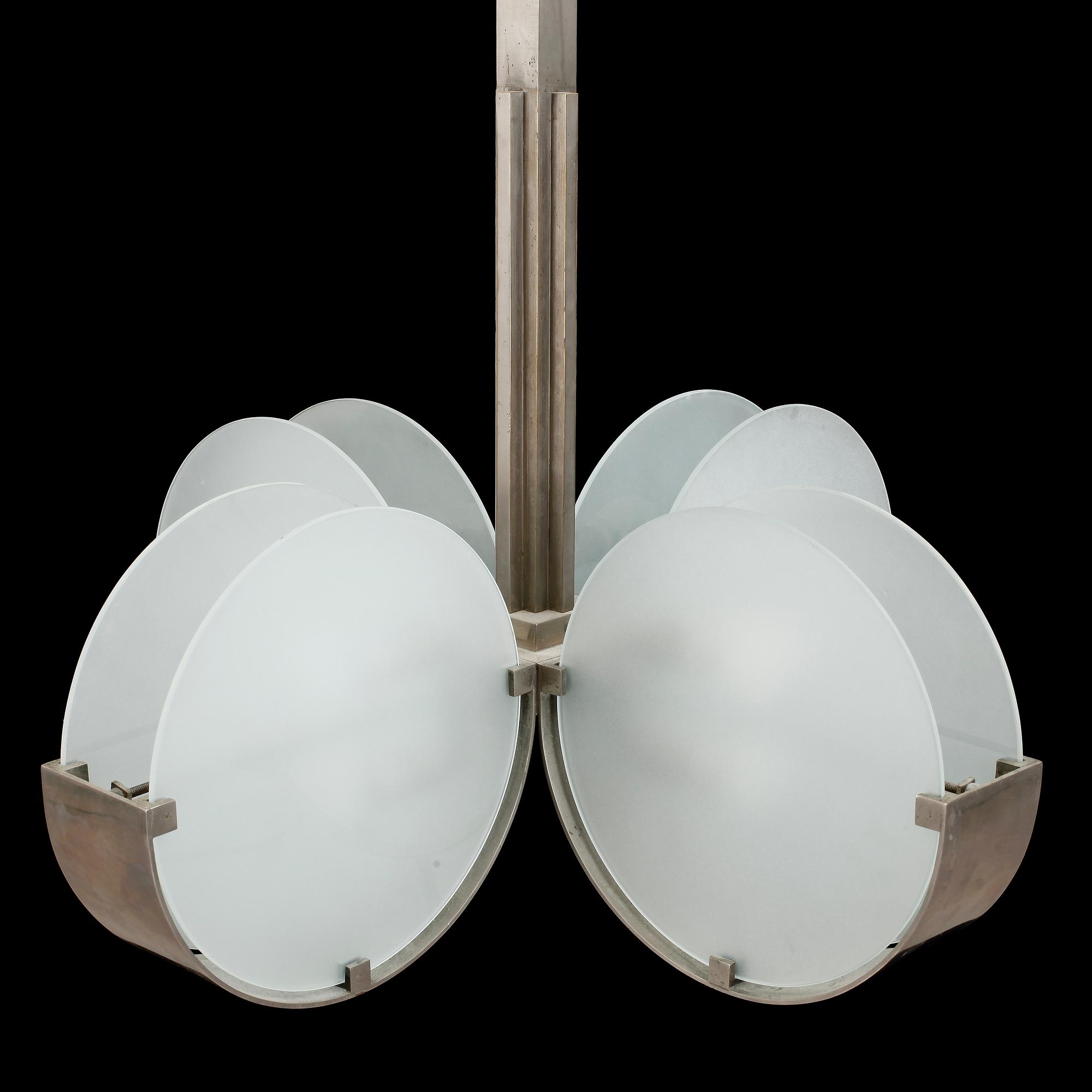 TAKLAMPA, art deco, möjligen Frankrike, 1930-tal. Höjd ca 75 cm.