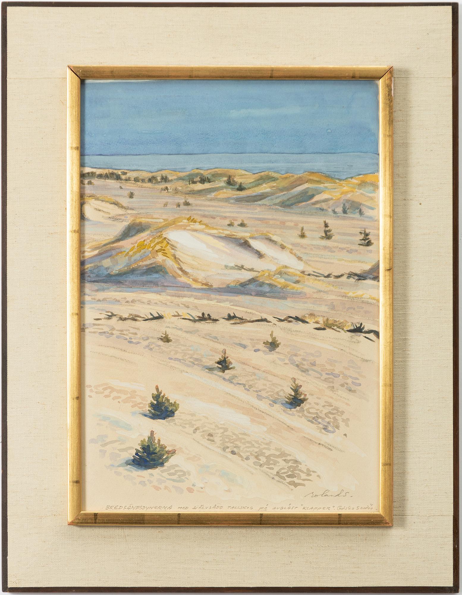 Roland Svensson, "Bredsändsdynerna med självsådd tallskog på avblåst klapper" (Gotska Sandön).