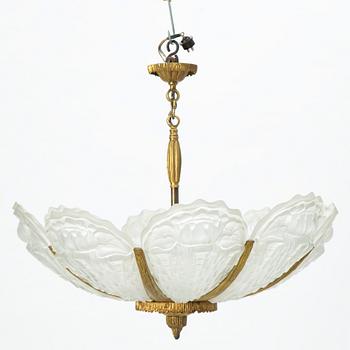 Morin et Cie, attributed to, an Art Deco chandelier, France 1920s-30s.