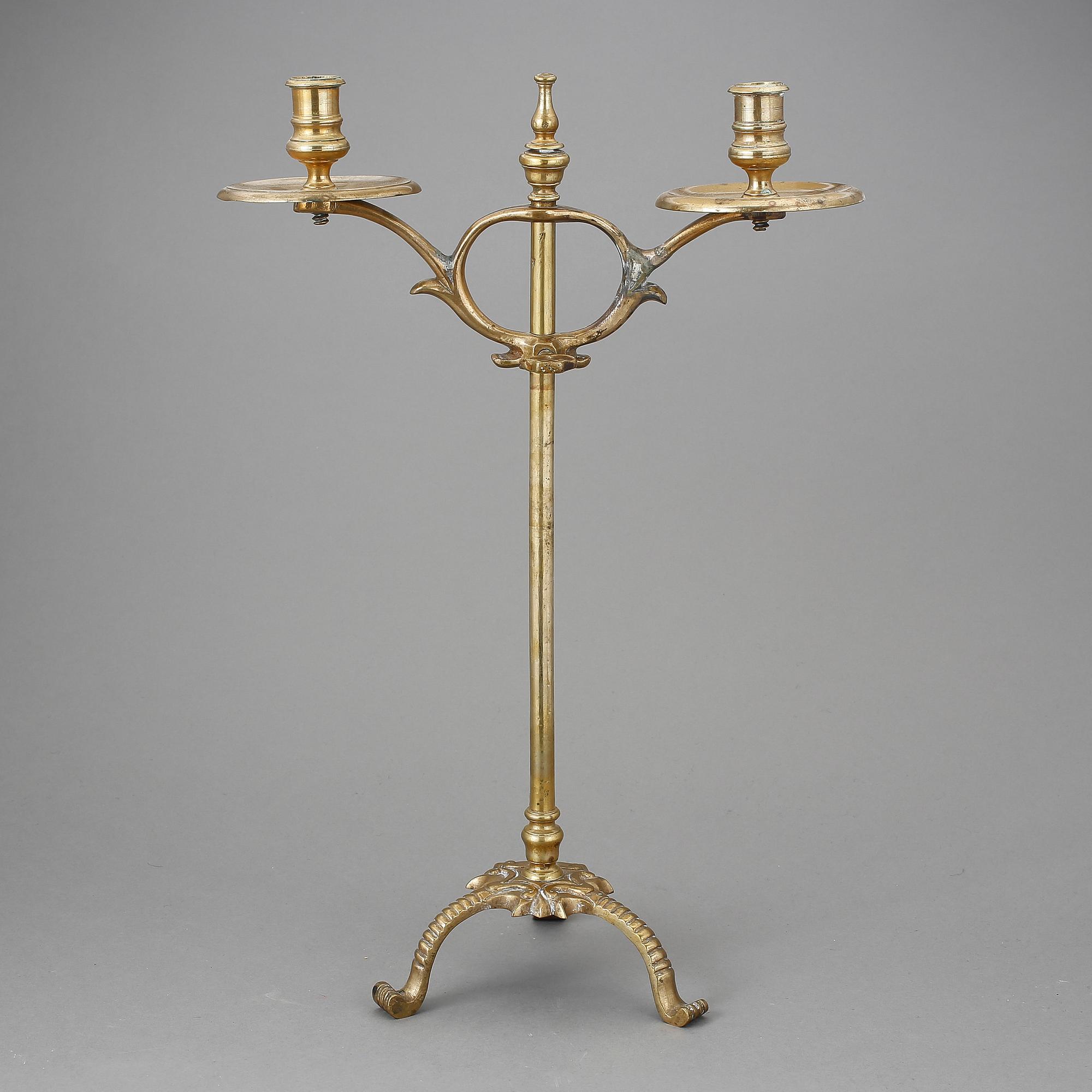 LJUSSTAKE, mässing, 1800-talets andra hälft/slut.
