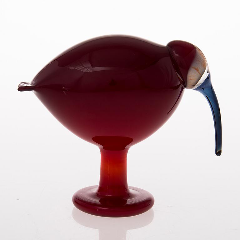 OIVA TOIKKA, LASILINTU, signeerattu O. Toikka Nuutajärvi.