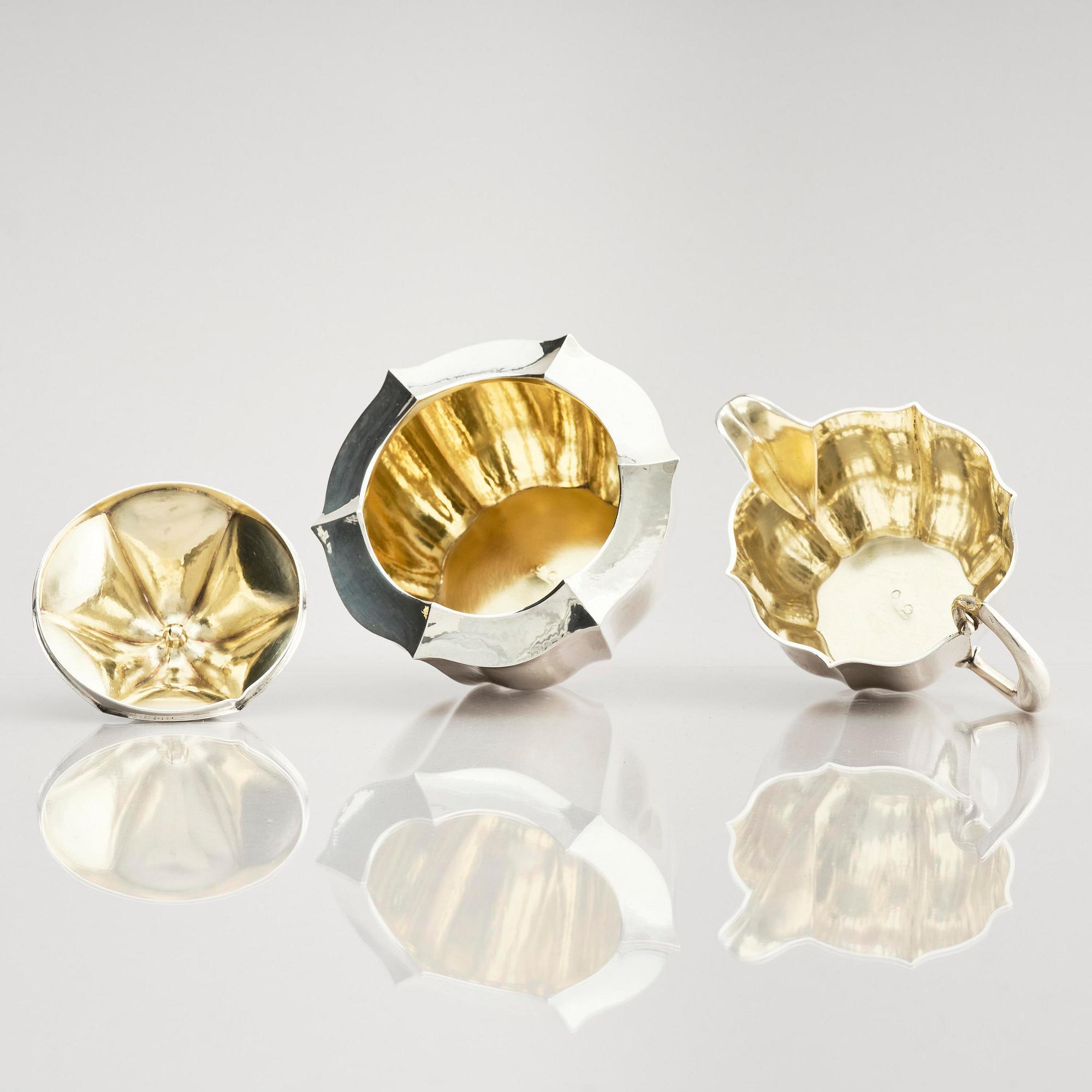 Karl Anderson, a silver coffee- and teaset, 4 pieces, Stockholm, Sweden 1918.