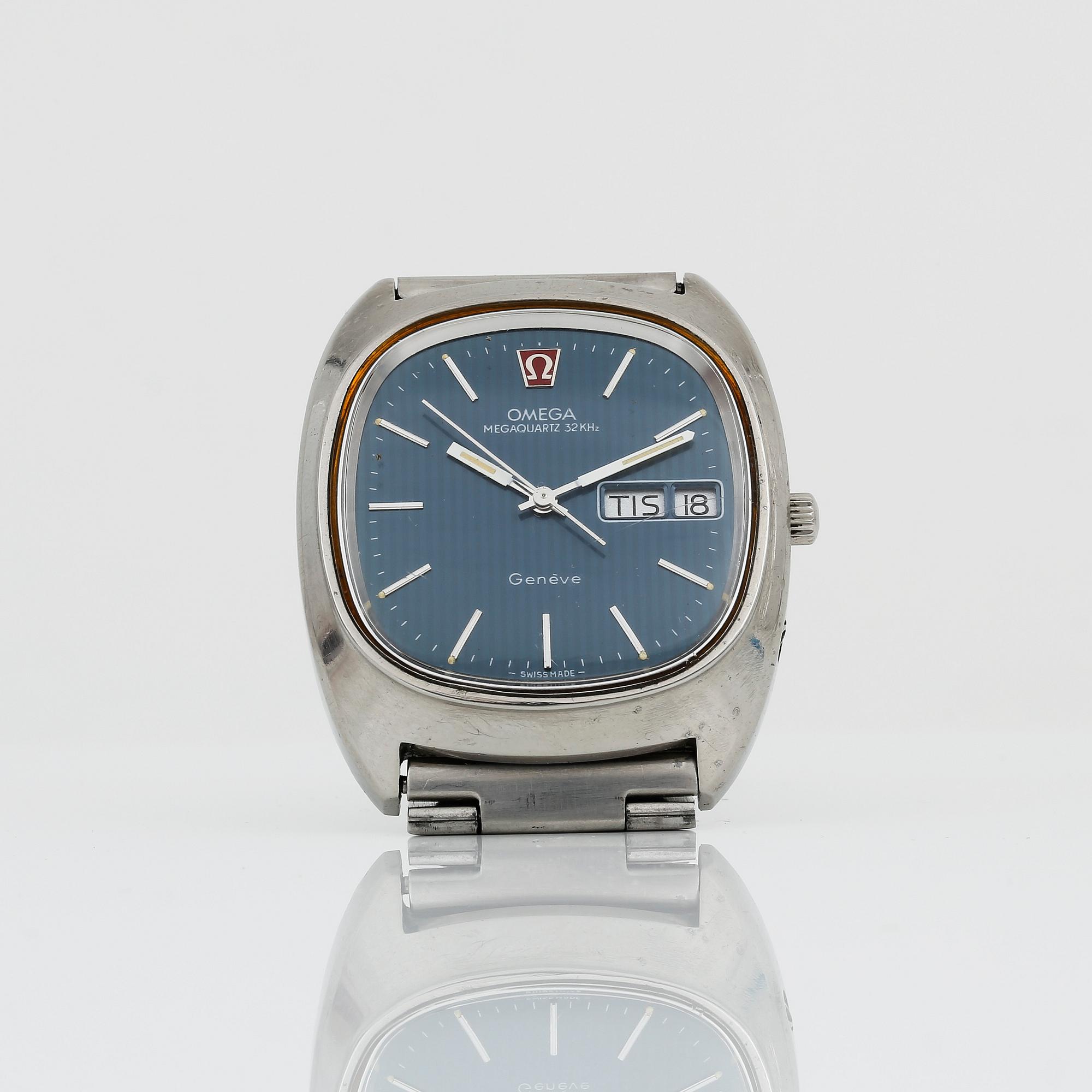 HERRARMBANDSUR, Stål, Omega Megaquartz 32 KHz.