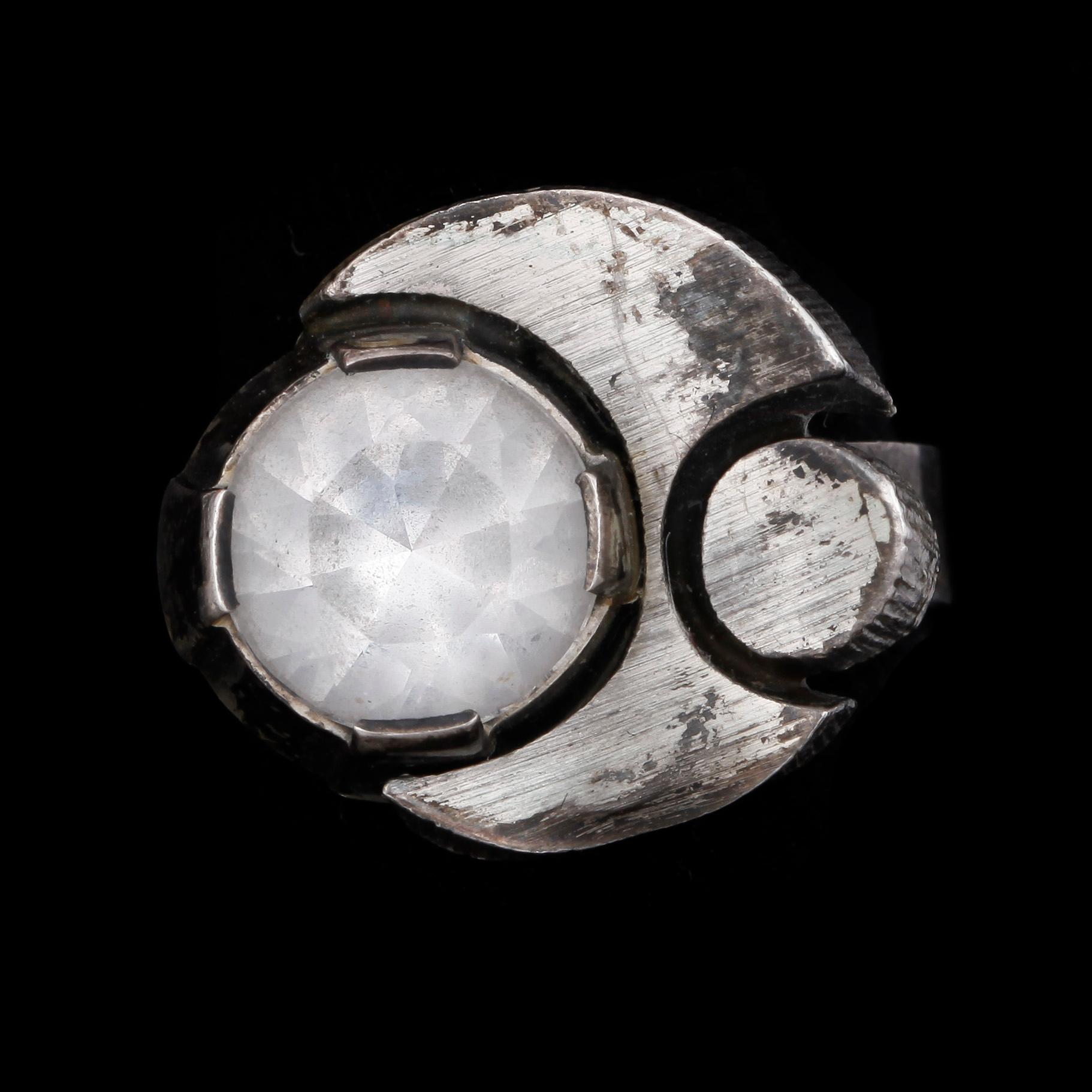 PARTI SILVER, 17 delar, silver och bergkristall, smycken och skedar. Totalvikt ca322g.