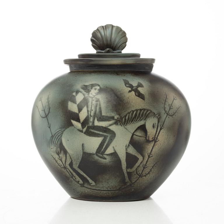 Gunnar Nylund, a "Flambé" urn, mid 20th century.