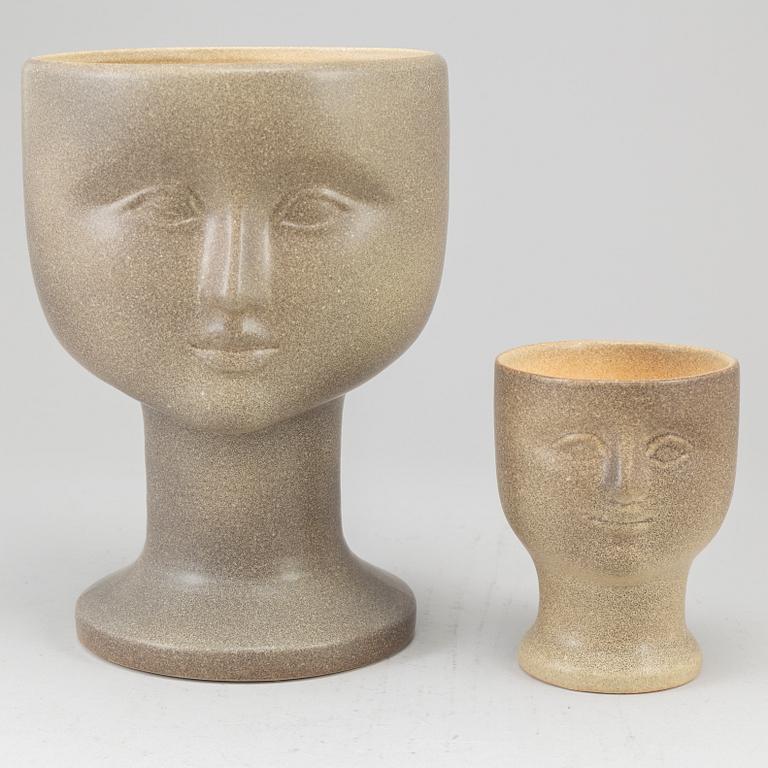 Two stoneware vases by Lisa Larson, Gustavsberg.