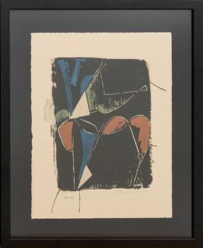 MARINO MARINI, numbered lithograph, printed signature.