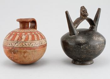 A vessel, so called Moche and Tiwanaku vessel, cheramic, probably made in 19th / 20th century.
