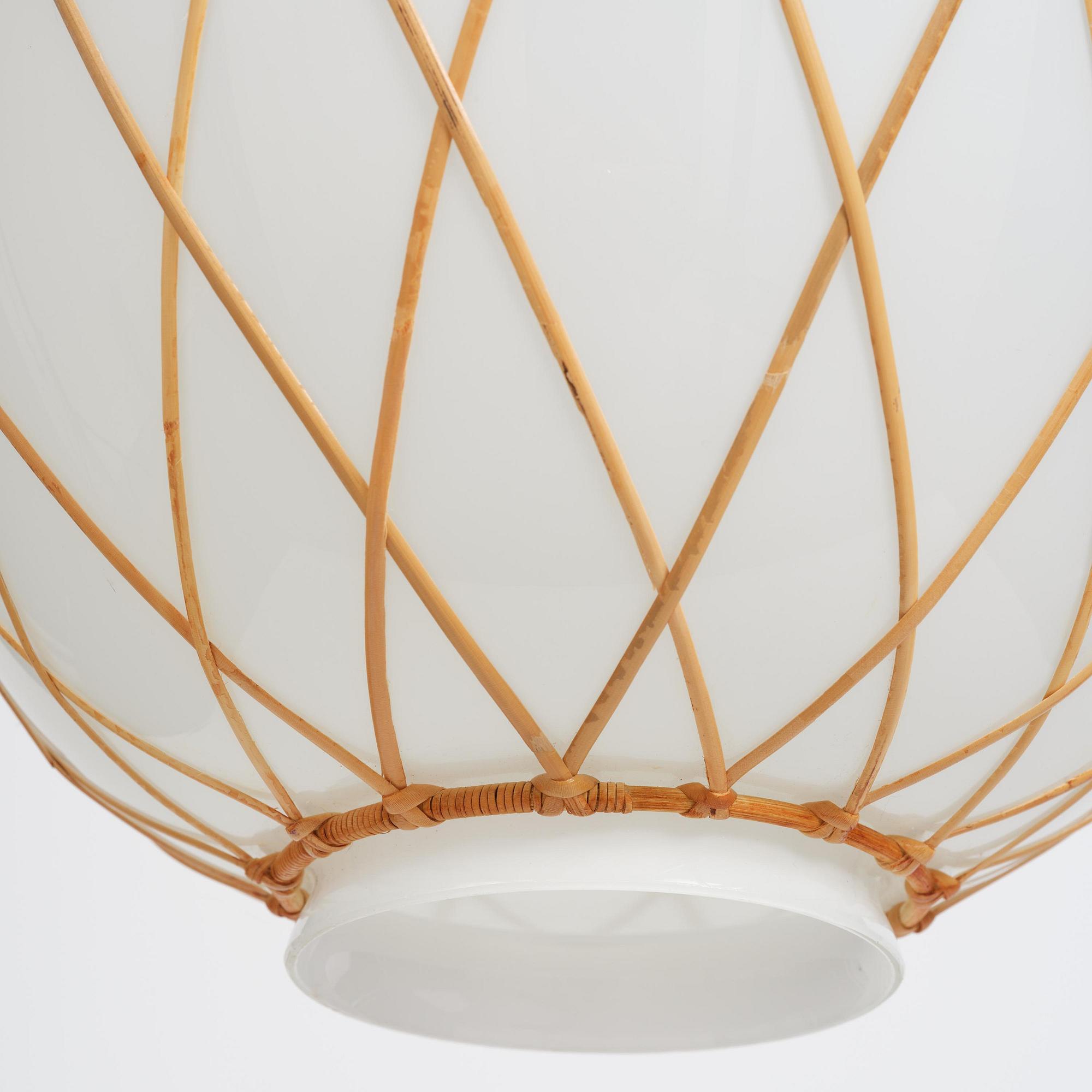 Harald Notini, taklampa, modell 11555, Arvid Böhlmarks Lampfabrik, Stockholm, 1940-tal.