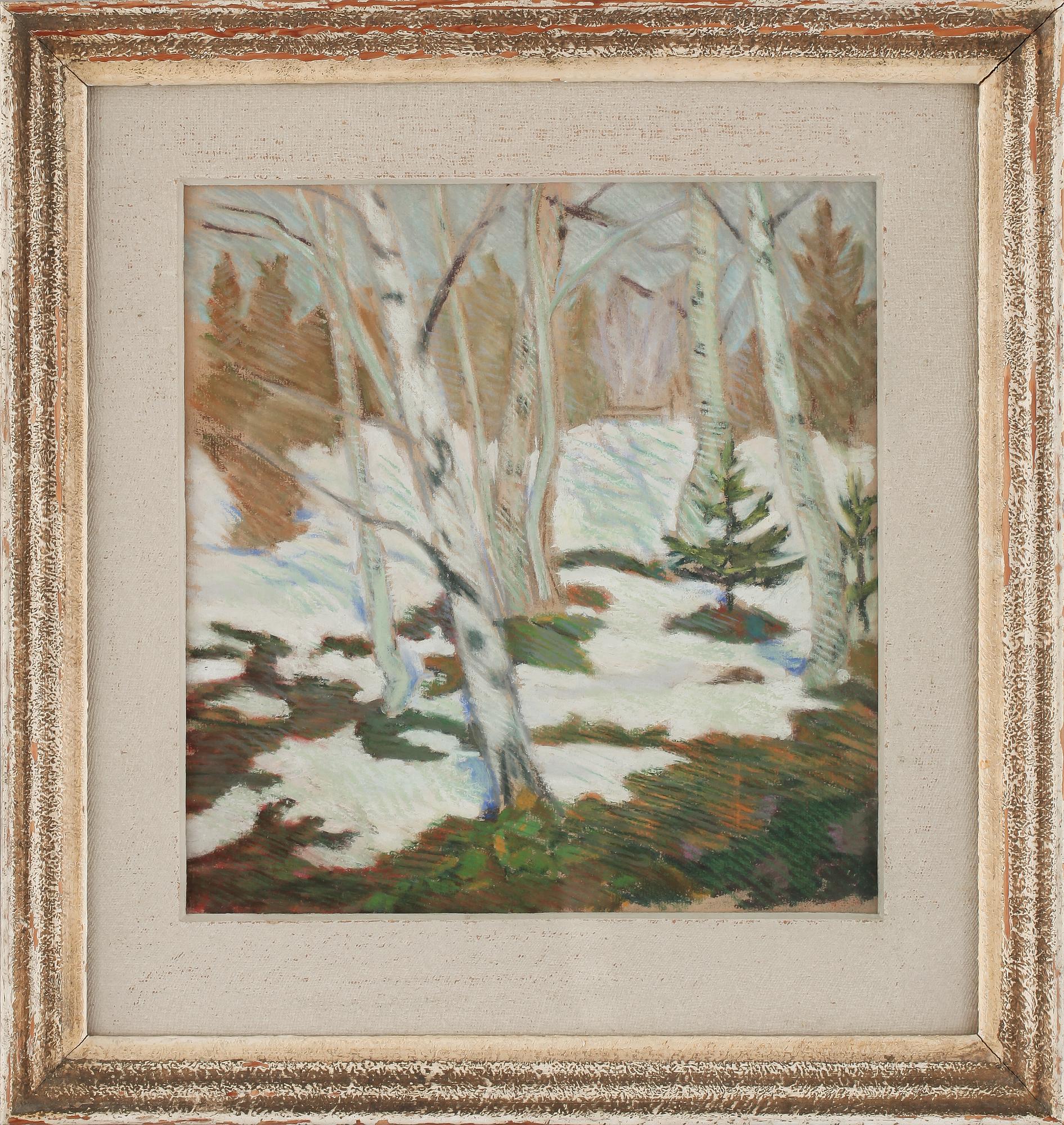 ROLAND SVENSSON, pastell, osignerad, intyg á tergo av konstnären själv.