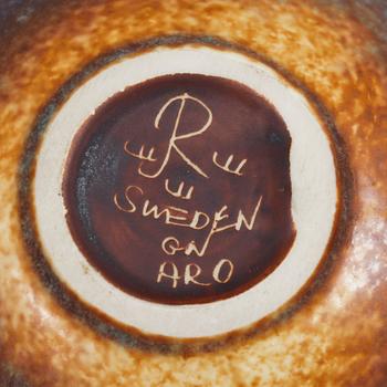 SKÅLAR, stengods, 2 st, Berndt Friberg Gustavsberg resp Gunnar Nylund Rörstrand.