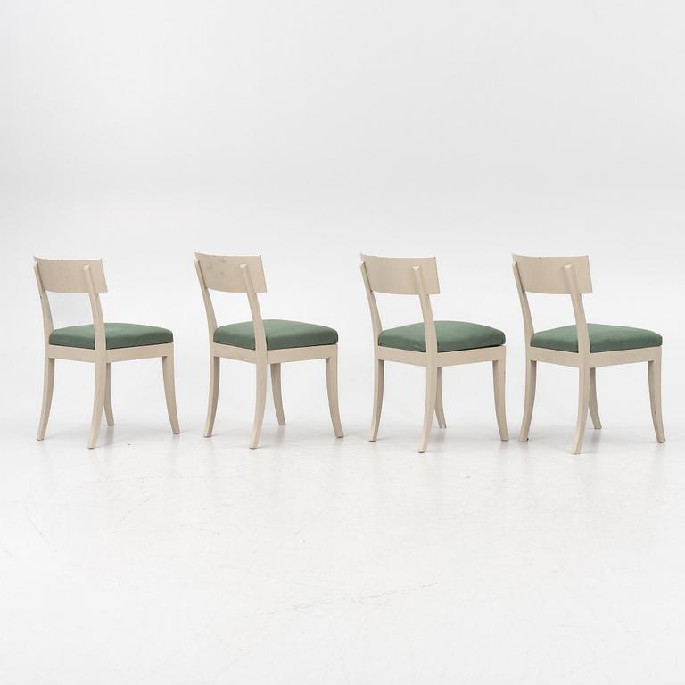 Four Empire chairs, Denmark, first half of the 19th Century.