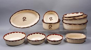 SERVISDELAR, 28 delar porslin, "Pyro" Wilhelm Kåge, Gustavsberg.