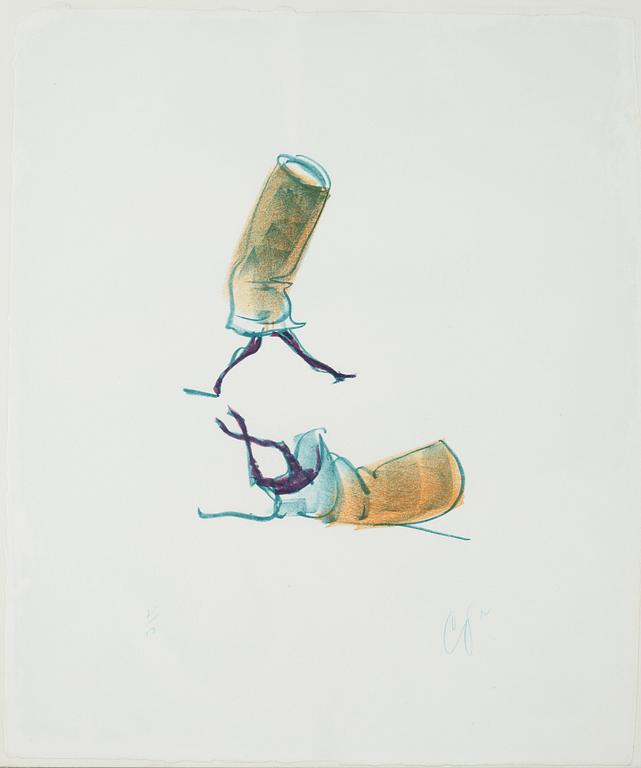 Claes Oldenburg, "Dance Costum in the form of a Fag whith fallen Dancer".