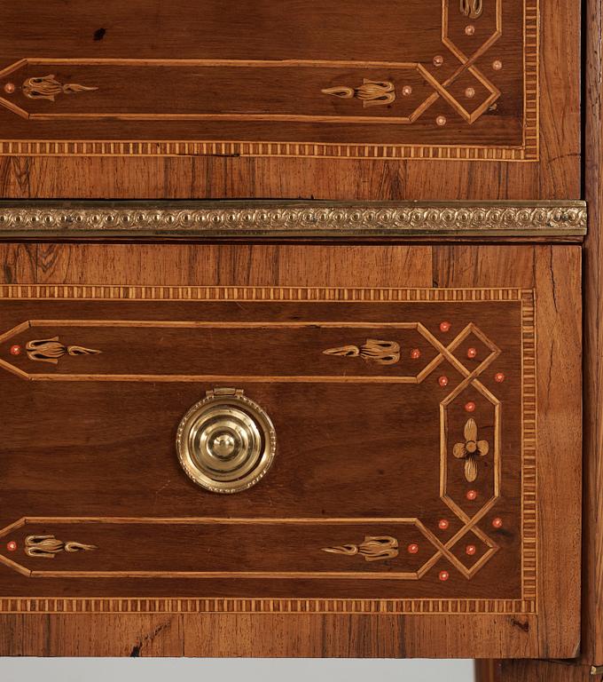 A Gustavian late 18th century secretaire by N. P. Stenström, master 1781.