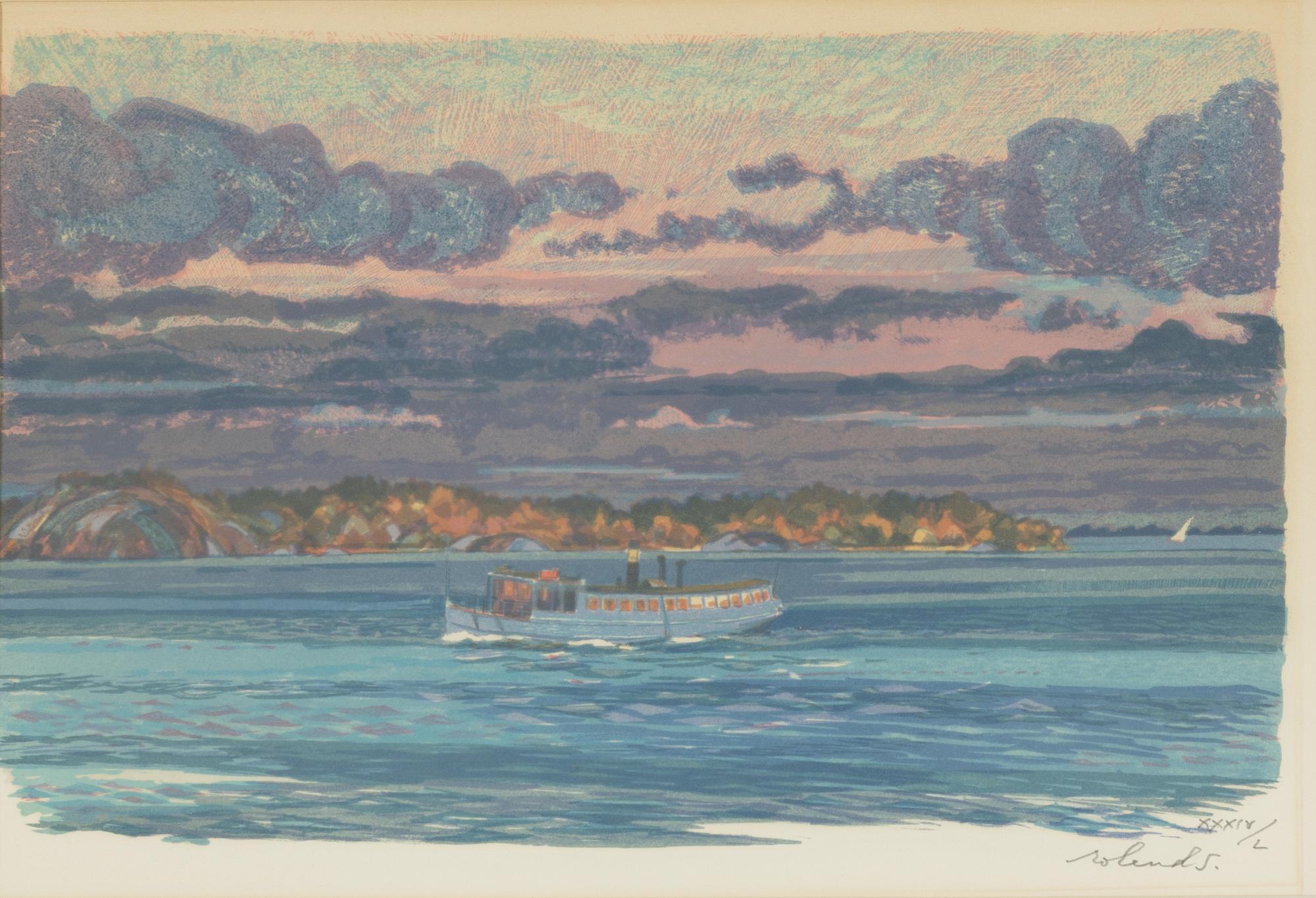 Roland Svensson, lithograph in colours, signed XXXVI/L.
