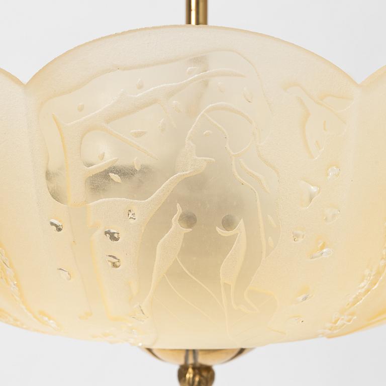 A Swedish Modern ceiling light, 1940s.
