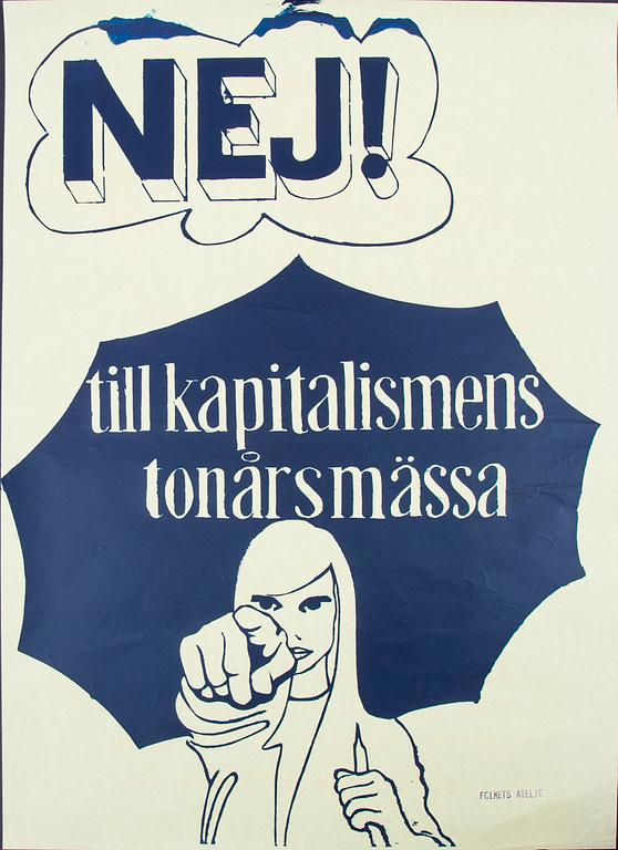 POLITISK KONST, 5 affischer, 1960-tal.