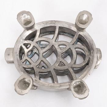 Firma Svenskt Tenn, a pewter flowerstand in the shape of a tortoise,  model no. A 1081, probably 1930s.