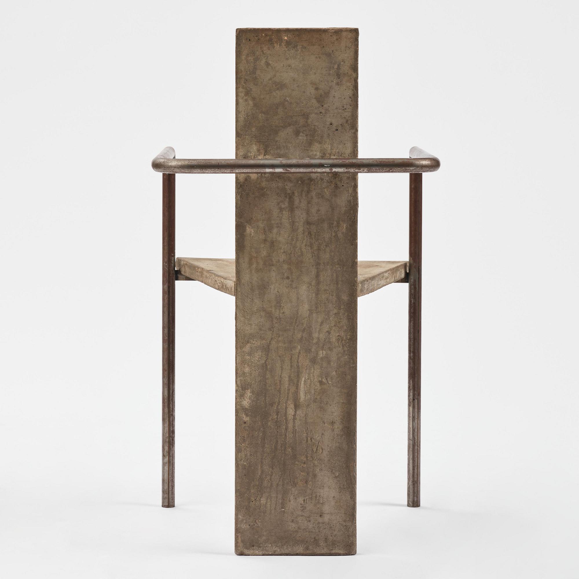 Jonas Bohlin, karmstol, "Concrete", provex, Källemo, Värnamo, efter 1981.