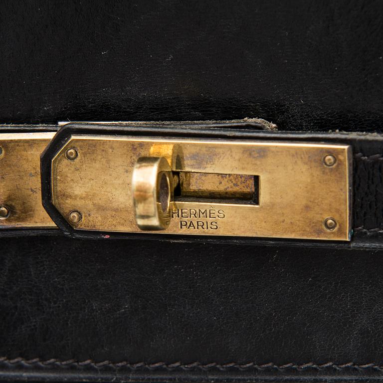 A Black 1970s Kelly 35 Bag.