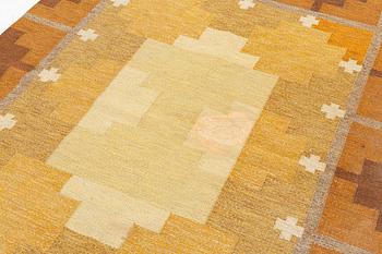 Ingegerd Silow, a flat weave rug, signed IS, c. 232 x 168 cm.