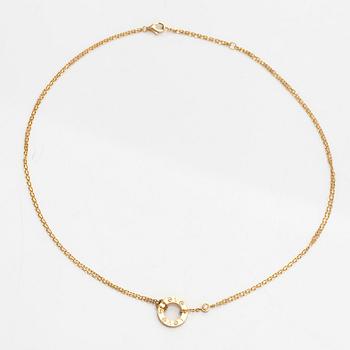 Cartier, an 18K rose gold 'Love' necklace with brilliant-cut diamonds.