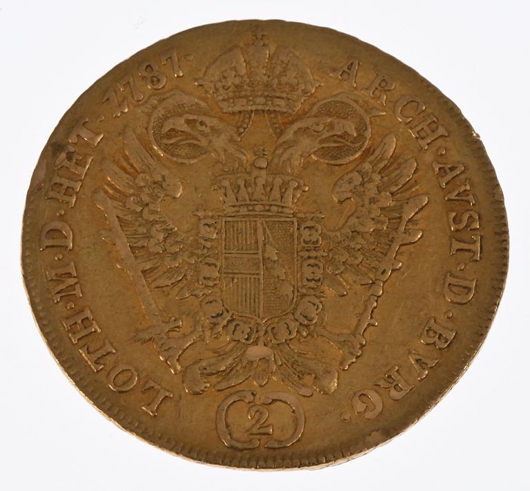 MYNT, guld, dukat, Wien 1787. Vikt 6 gram.