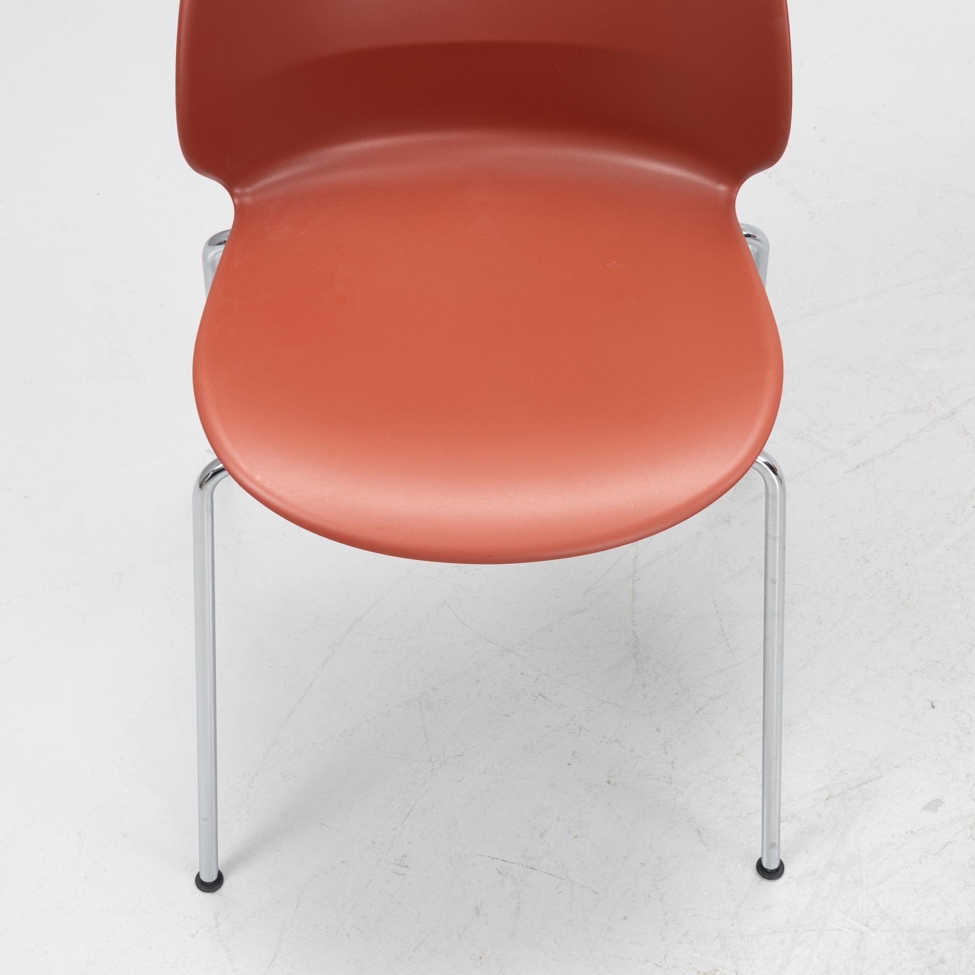 Nendo, a set of four model 'N02-10 Recycle' chairs, Fritz Hansen, Denmark, 2020.