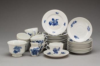 KAFFESERVIS, 22 delar, porslin, Blå Blomst, Royal Copenhagen.