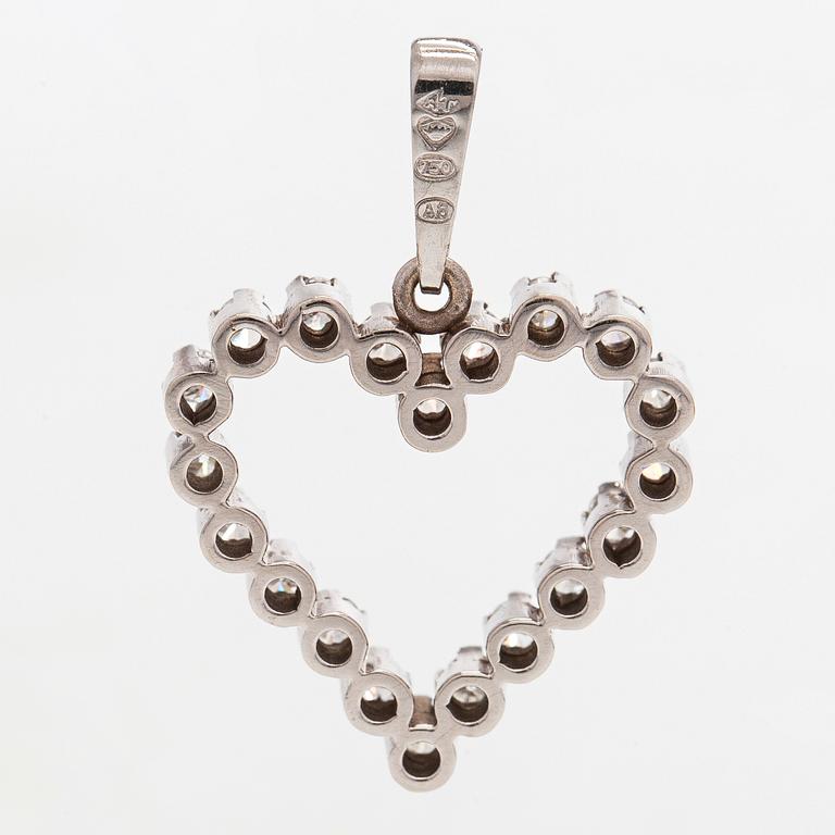 A. Tillander, hänge, hjärta, 18K guld och diamanter.