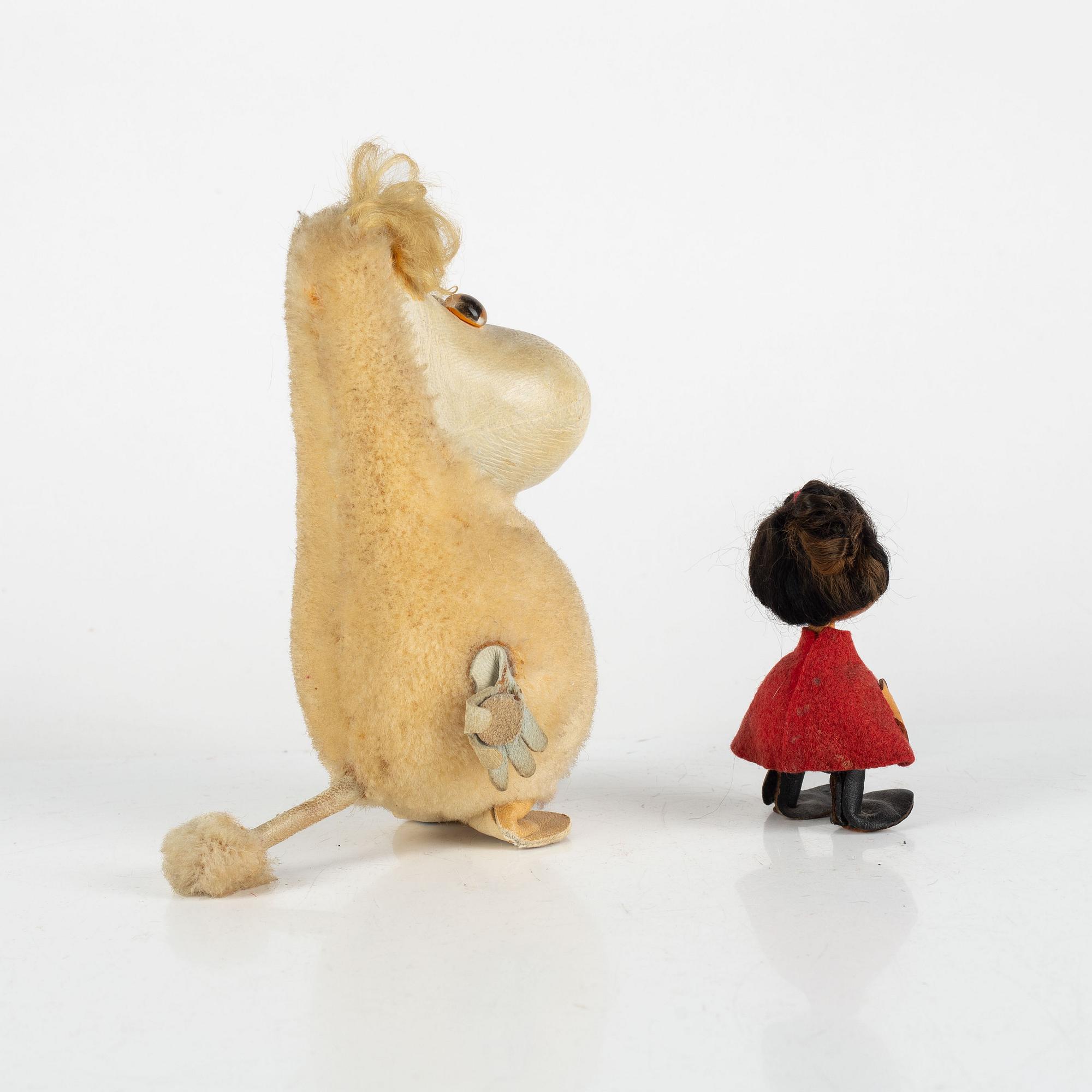 Muminfigurer, 2 st, Atelier Fauni, Finland, 1950/60-tal.