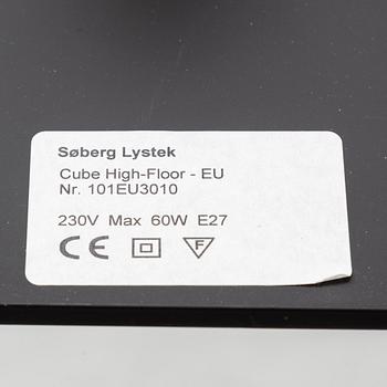 An acrylic and aluminum floor lamp, Søberg Lystek Denmark.