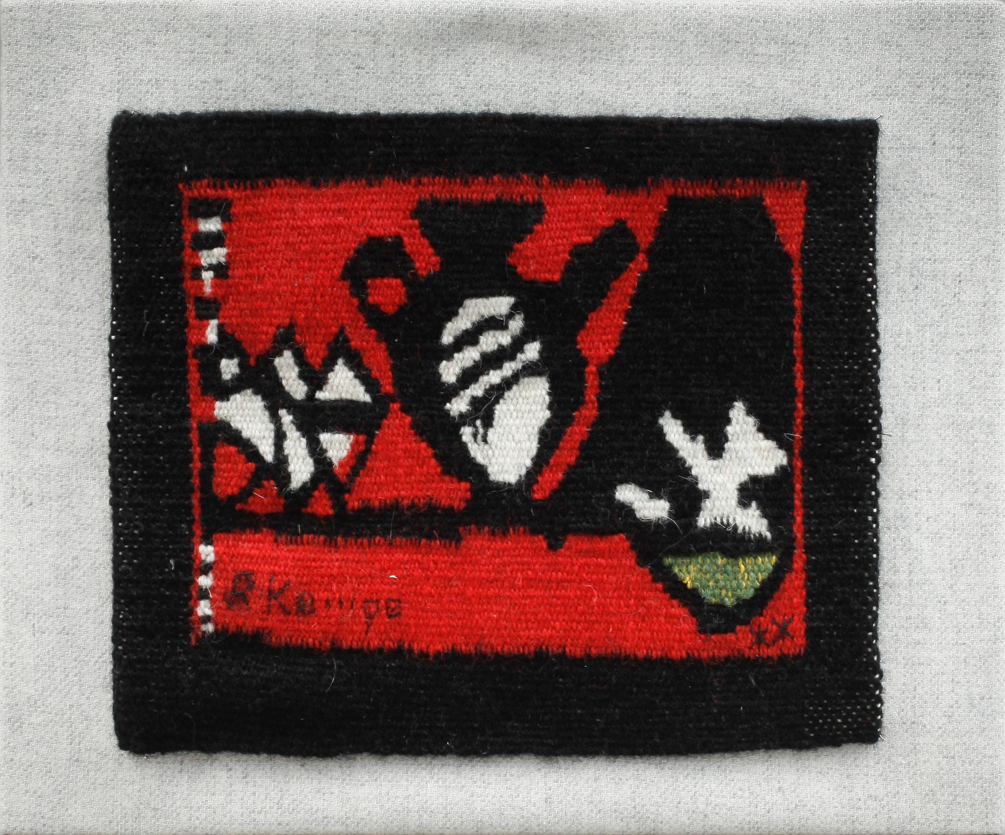 ROLAND KEMPE, vävd textil, signerad.