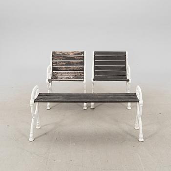 Trädgårdsmöbel 3 dlr Byarums bruk, 1900-talets andra hälft.