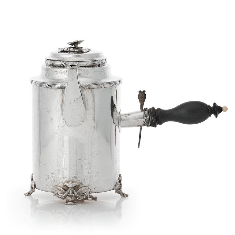 Carl Klingwall, kaffekanna, silver, Västerås 1781. Gustaviansk.