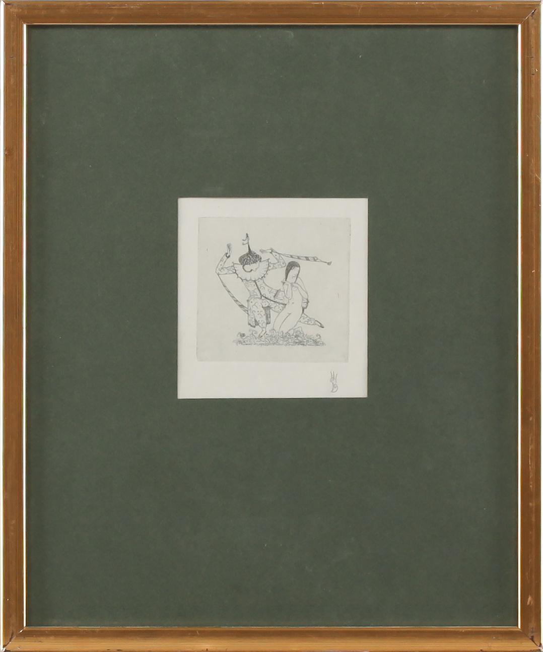 GERHARD HENNING, etsningar, 2 st, monogramsignerade.