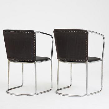 Axel Einar Hjorth, a pair of "Tösse" tubular steel armchairs, Nordiska Kompaniet, Sweden 1930.