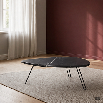 A contemporary coffee table.