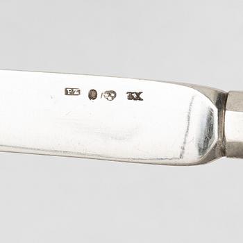 Pehr Zethelius, Knivar, 6 st, silver, Stockholm 1804.