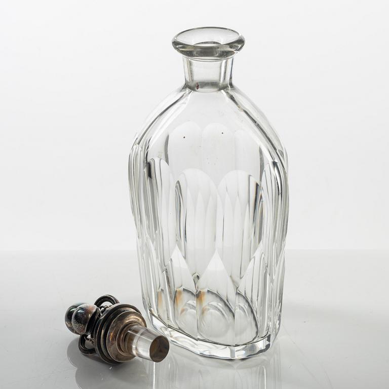 Harald Nielsen, a decanter with a silver stopper, model 797, Georg Jensen, Copenhagen, post 1945.