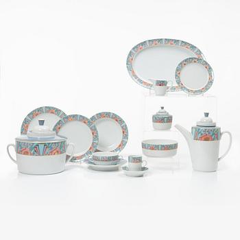 Heikki Orvola, a 77-piece porcelain dinner serivce, 'Amoroso', Rörstrand, Sweden.