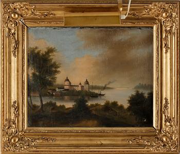 OKÄND KONSTNÄR, olja på duk. 1800-tal.