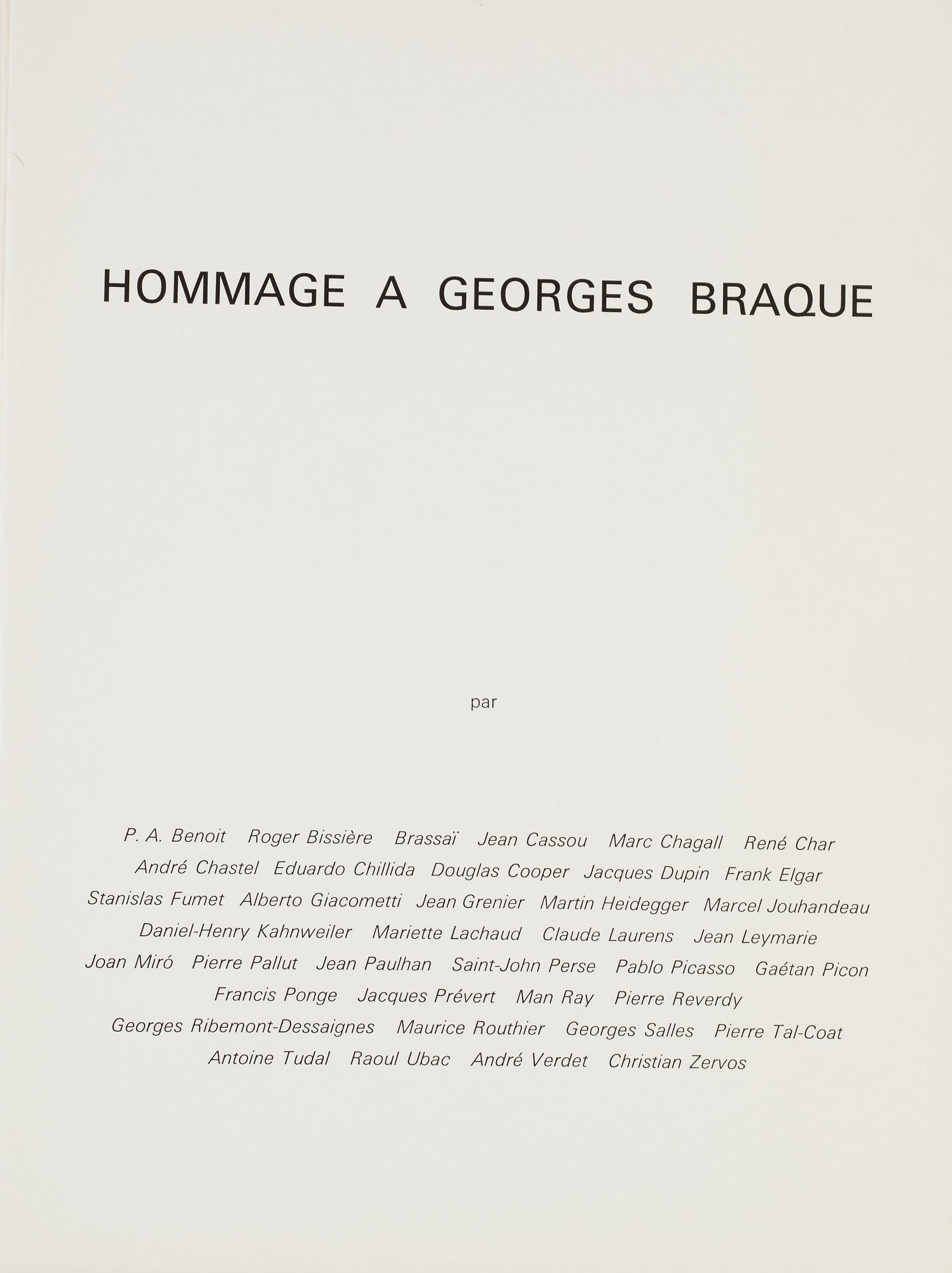 DERRIÈRE LE MIROIR, "Hommage a Georges Braque", No. 144-145-146, 1964.