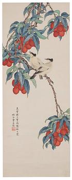 955. A Chinese Scroll painting, mid 20th Century. Wan Fen/Zheng Huirong 曾惠容.