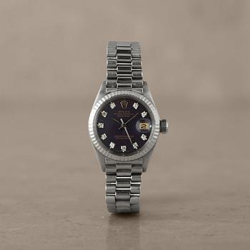 140. ROLEX, Oyster Perpetual, Datejust, Chronometer, armbandsur, 26 mm,